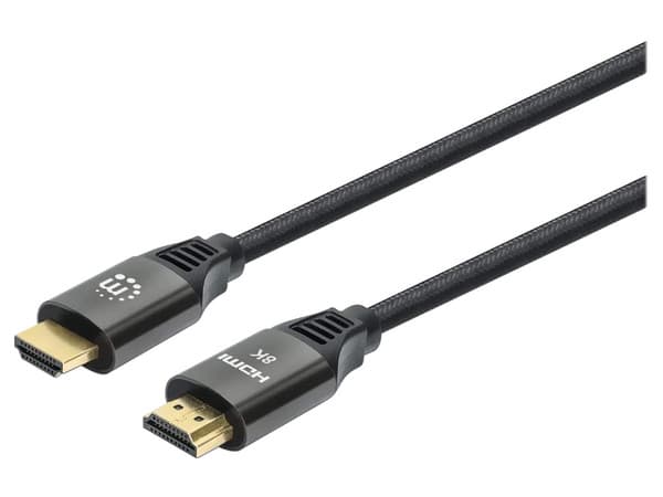 Cable Manhattan 355957, HDMI Ultra Alta Velocidad 8K a 60Hz, 4K, 3m. Color Negro