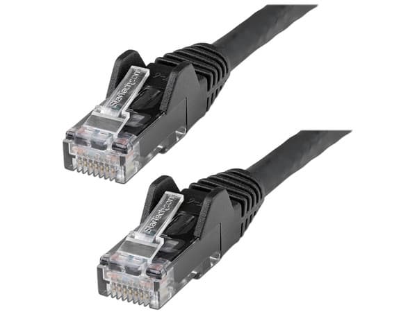 Cable de Red StarTech N6LPATCH5MBK, Longitud 5.0 m, Conector RJ45 (Macho) a RJ45 (Macho), Color Negro.