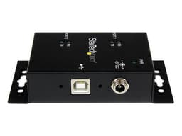 Hub Concentrador Adaptador USB a Serial RS232 DB9 2 Puertos Riel DIN Industrial Montaje en Pared - imagen 2