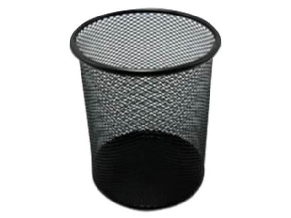 Porta lápices grande de malla metálica Nextep con dimensiones de 11.5 x 14.5 cm. Paquete con 2 piezas.