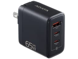 Cargador de Pared Adata Charger U de 65W, 2 puertos USB-C PD 3.0 y 1 puerto USB-A QC 3.0. Color Negro. - imagen 1