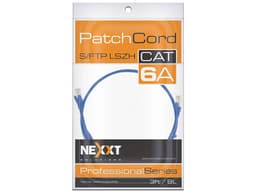Cable RJ45 S/FTP Cat6a Nexxt Longitud 90 cm, LSZH, Color Azul. - imagen 2