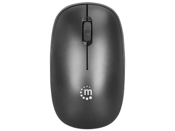Mouse Óptico Inalámbrico Manhattan, 1200 DPI, USB. Color Negro.