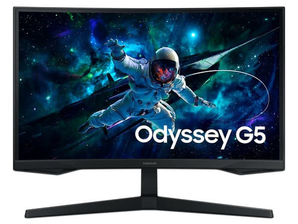 Monitor Gamer Curvo Samsung Odyssey G5 G55C de 27", Resolución 2560 x 1440 (Quad HD), FreeSync, Eye Saver, HDR10, 1ms, 165Hz.