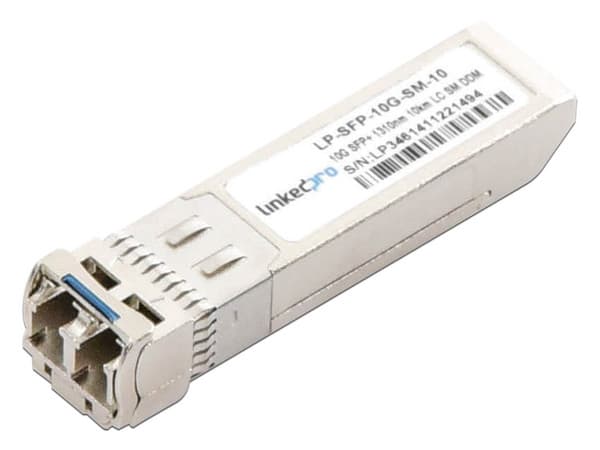 Módulo Transceptor SFP+ LC Gigabit de Fibra Óptica LinkedPro LP-SFP-10G-SM-10, Monomodo, Full-Duplex, 1310 nm.