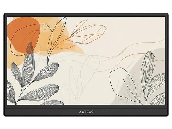 Monitor Portátil LED Acteck SlimBoard de 15.6", Resolución 1920 x 1080 (Full HD 1080p), FreeSync, Low Blue Light,  Bocinas Integradas, Color Negro.