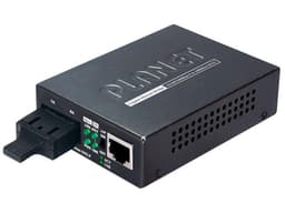 Convertidor de Medios PLANET GT-802S Monomodo de RJ45 a SC Dúplex, 1000 Mbps. Color Negro. - imagen 1