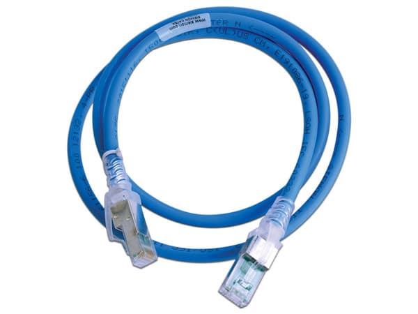 Cable de red SIEMON ZM6A-S03-06B, Patch Cord Z-MAX Cat6A S/FTP, CM/LS0H, 3ft, Color Azul, Versión Bulk (Sin Empaque Individual).