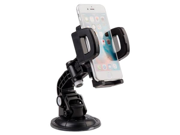 Soporte Universal para Auto con ventosa, Color negro.