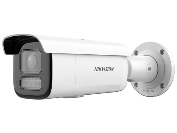 Cámara de Vigilancia IP Tipo Bala HikVision DS-2CD2663G2-LIZS2U de 6MP, Lente 2.8mm a 12mm (3200 x 1800), IR de hasta 60m + Luz Blanca, IP67, IK10, AcuSense, AcuSearch. Color Blanco.