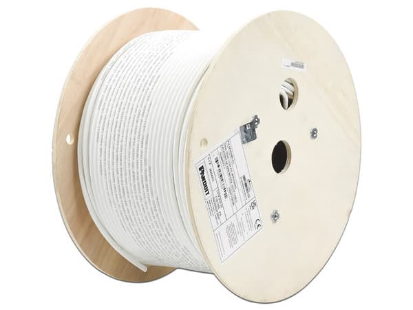 Bobina de Cable UTP Panduit PUL6AV04WH-EG de 4 Pares, Cat6A, 23 AWG, Color Blanco, 305m.