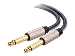 Cable de Audio Ugreen de Conectores TRS (6.35mm), Mono, Nylon Trenzado, 10m. Color Negro. - imagen 1