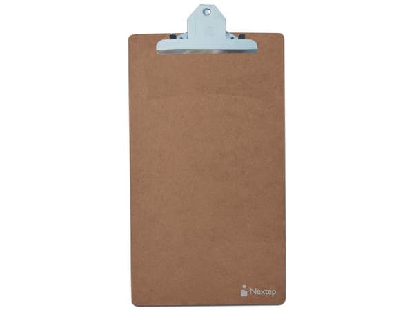 Tabla de madera Nextep con clip, tamaño oficio.