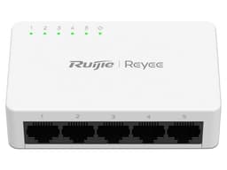 Switch PoE Ruijie de 5 puertos RJ-45 10/100/1000 Mbps, Color Blanco. - imagen 1