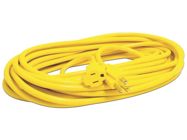 Extensión Surtek Eléctrica de Uso Rudo de 5 Metros con 1 Salida. Color Amarillo.