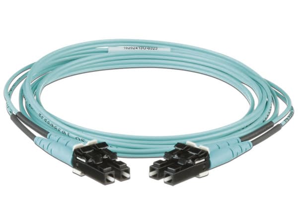 Cable de Red Dúplex Multimodo Panduit de Fibra Óptica, LC-LC 50/125 OM3, 2m. Color Aqua