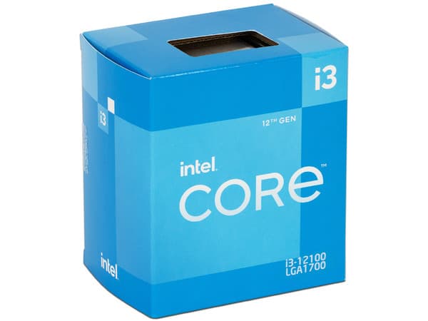 Procesador Intel Core i3-12100 de Doceava Generación, 3.3 GHz (hasta 4.3 GHz) con Intel UHD Graphics 730, Socket 1700, Caché 12 MB, Quad-Core, 14nm.