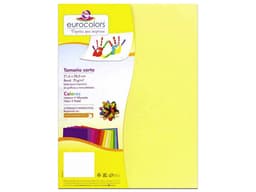 Papel cortado Eurocolors EC0002 tamaño Carta, 100 piezas. Color Amarillo. - imagen 2