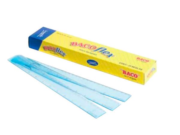 Regla Irrompible Baco Flex de 30cm, 25 piezas.