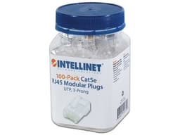 Plugs RJ-45 Intellinet, Cat 5e, bote con 100 piezas. - imagen 1