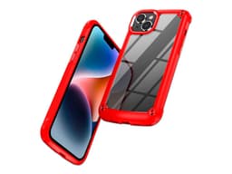 Funda protectora Tekku Shock Hardshell para iPhone 15, Color Rojo. - imagen 2