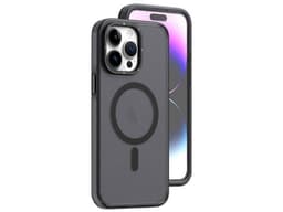 Funda Protectora TEKKU Matte Color para iPhone 15 PLUS, MagSafe, Color Transparente Negro. - imagen 2