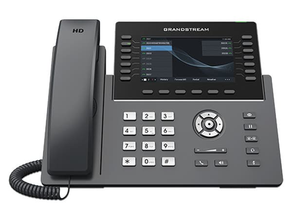Teléfono IP Grandstream GRP2650, 14 Líneas SIP, Pantalla LCD de 5", Wi-Fi, Bluetooth, IPV4, Color Negro.