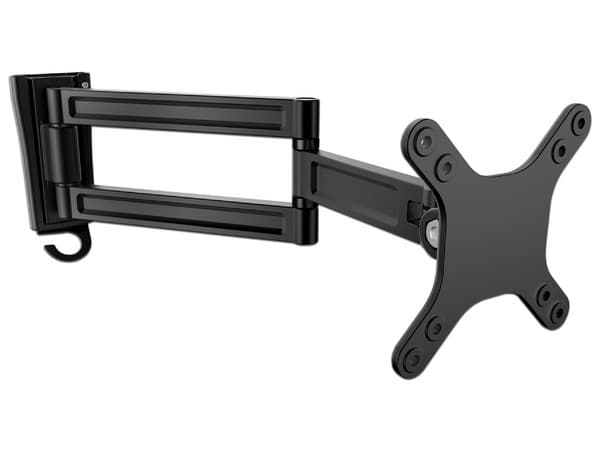 Soporte de pared StarTech de doble giro para Monitor, Montura VESA para Pantallas de 13" hasta 27".
