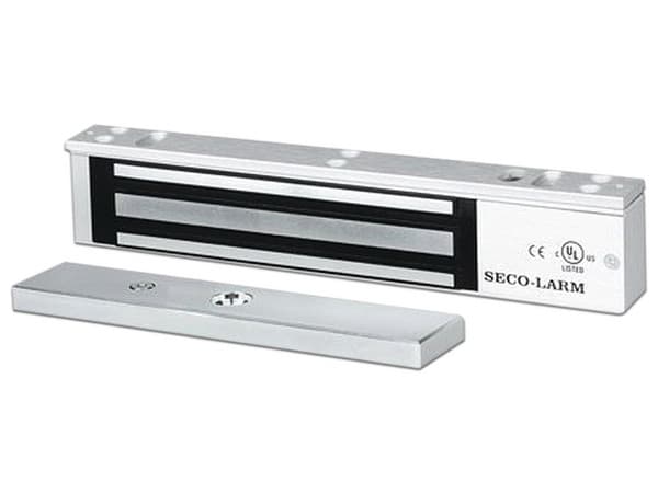 Chapa magnética SECOLARM E941SA600PQ de 600-lb, LED de estatus, Voltaje dual 12-24V.