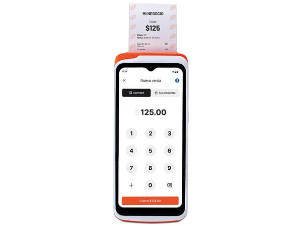 Terminal Portátil Clip Total 2, Wi-Fi, Chip de Proximidad, Con  Impresora Térmica, Color Naranja.