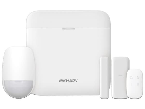 Kit de Alarma HIKVISION DS-PWA48-KSLIM AX PRO. Incluye: 1 Hub, 1 Sensor PIR, 1 Contacto Magnético y 1 Control Remoto. (Compatible con Hik-Connect P2P).