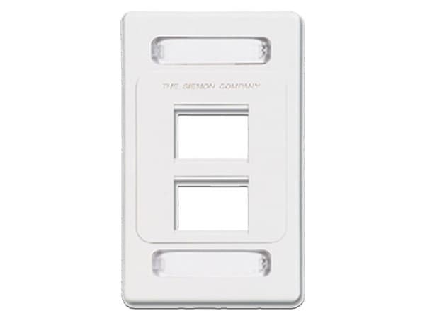 Placa de pared modular MAX Siemon MX-F-PS-04-02 de 4 salidas. Color Blanco.