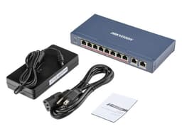 Switch Hikvision DS-3E0310HP-E, 8 Puertos 10/100 Mbps PoE + 2 Gigabit RJ45. - imagen 3