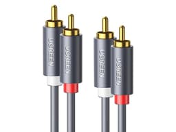 Cable de Audio 2 RCA Macho a 2 RCA Macho UGREEN, 3m, color negro. - imagen 1