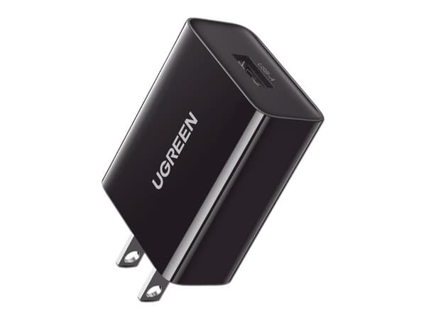 Cargador Ugreen 60495, Carga Rápida de 18W, USB-A. Color Negro.