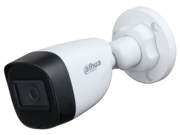 Cámara Tipo Bullet Dahua DH-HAC-HFW1200CN-A-0280B-S5 de 2MP, micrófono integrado, IR hasta 30m, IP67.
