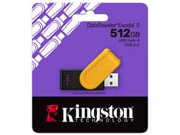 Memoria USB Kingston DataTraveler Exodia S, 512 GB, 3.2 Gen 1, Color Negro/Amarillo - imagen 3