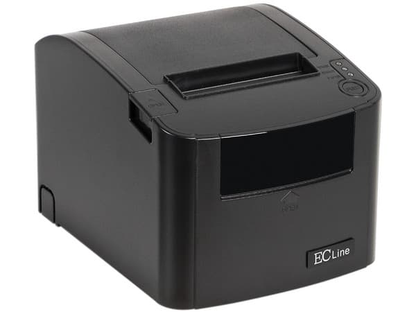 Mini Printer Térmica para Tickets EC Line EC-PM-80330 de 80mm, Velocidad de Impresión de hasta 300mm/s, Cortador de Papel Automático, Ethernet, Interfaz Serial, USB, Color Negro.