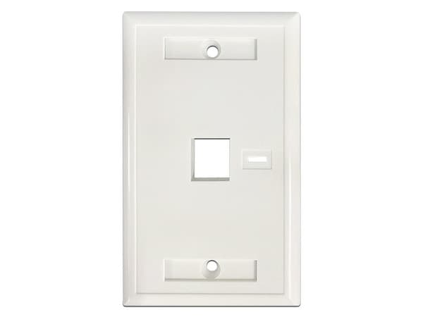 Tapa de Pared Intellinet, 1 Perforación, para Etiqueta. Color Blanco.