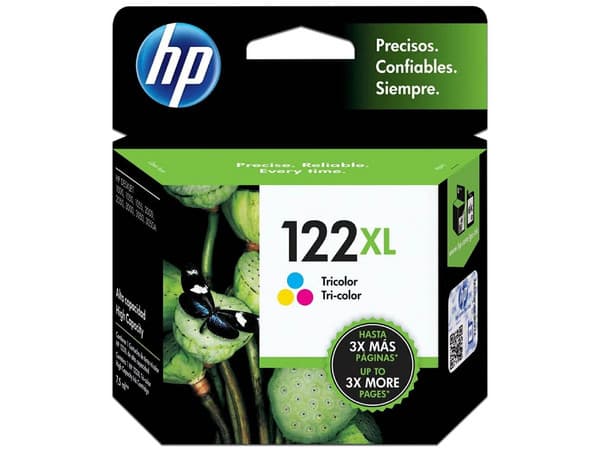 Cartucho de tinta HP 122XL Tricolor Original (CH564HL).