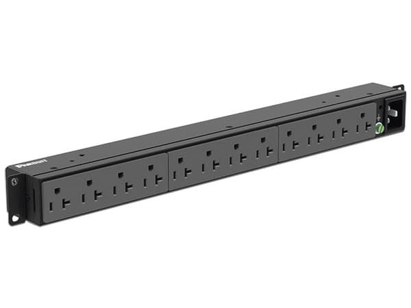 PDU Barra multicontacto con 12 salidas para montaje en rack de 19".