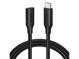 Cable Ugreen de USB-C Macho a USB-C Hembra, 1metro, Soporta hasta 100W para Carga Rápida. Color Negro. - imagen 1