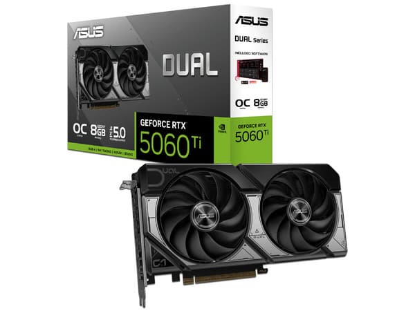 Tarjeta de Video NVIDIA GeForce RTX 5060 Ti ASUS DUAL OC Edition, 8GB GDDR7, 1xHDMI, 3xDisplayPort, PCI Express 5.0.