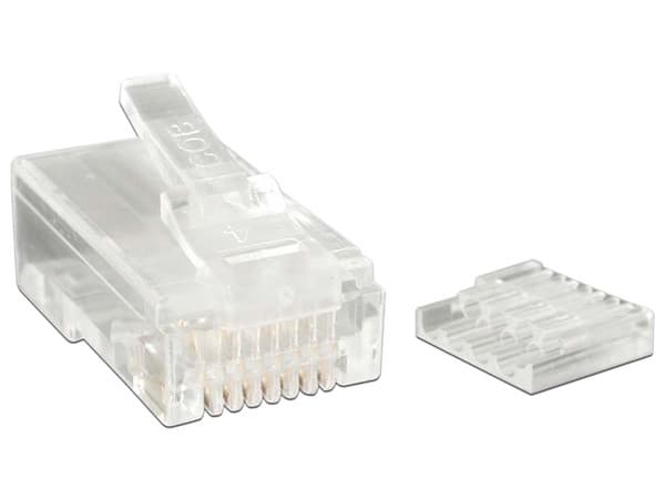 Paquete de 50 conectores RJ45 modulares para cable Cat6.