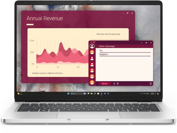 Laptop DELL Pro 14: 
Procesador Intel Core Ultra 5 235U (hasta 4.9 GHz), 
Memoria de 16GB DDR5, 
SSD de 512GB, 
Pantalla de 14" LED, 
Video Intel Graphics, 
S.O. Windows 11 Pro (64 Bits).