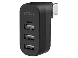 Hub USB Acteck Port X4R DH421, 3 puertos USB 2.0. Color Negro. - imagen 1