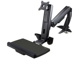 Soporte VESA brazo ajustable para montaje de pantallas de hasta 24". Color negro. - imagen 1