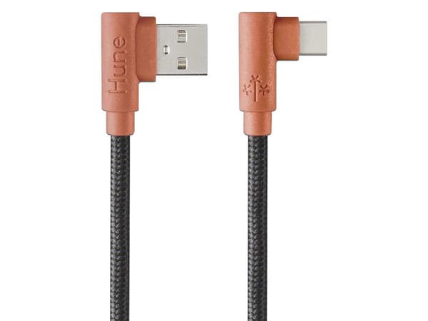 Cable USB a USB Tipo C Hune de 1.2m, Sustentable, Color Corteza.