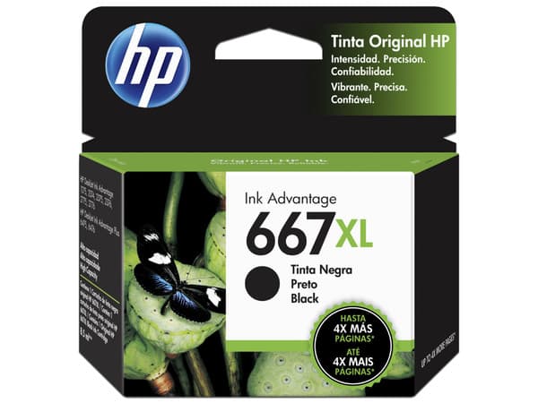 Cartucho de tinta HP 667XL, Negra Original (3YM81AL).