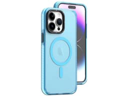 Funda protectora Tekku Matte Color para iPhone 15 Plus, Compatible con MagSafe, Color Celeste. - imagen 2